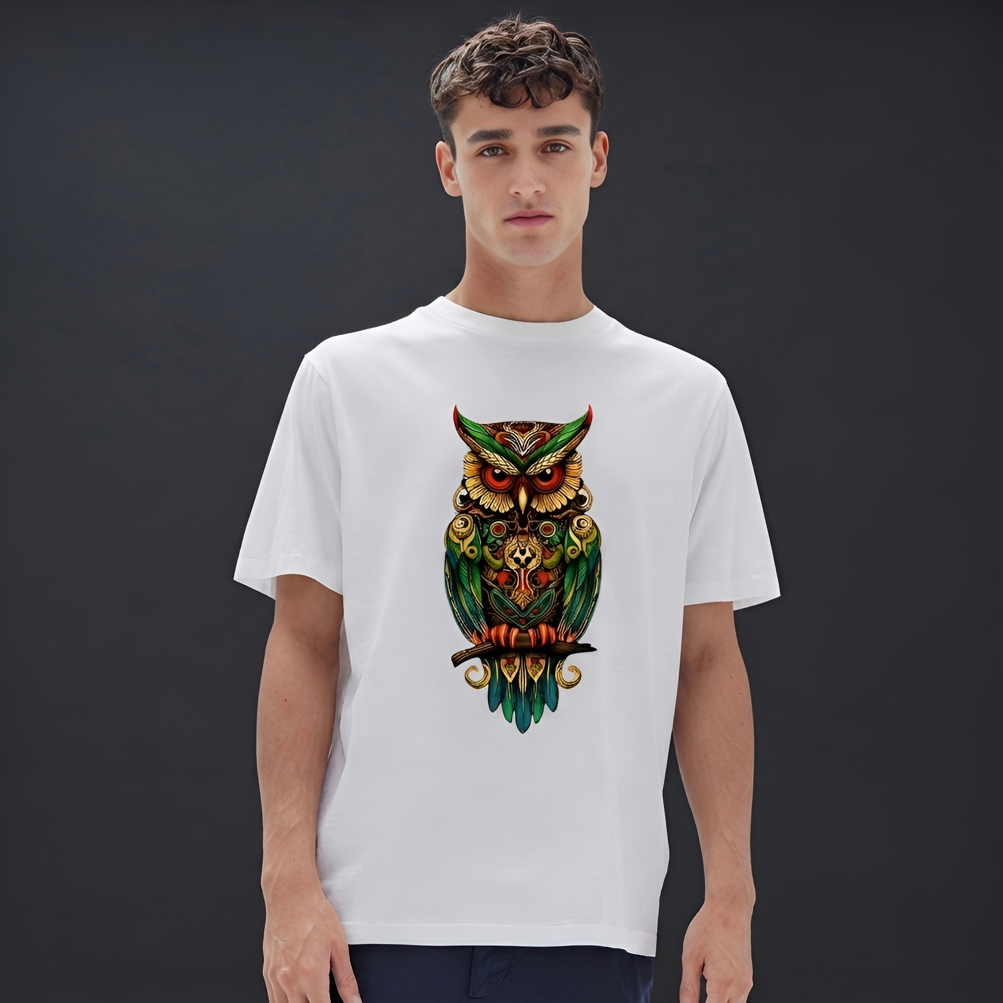 GREEN OWL REGULAR FIT T-shirts